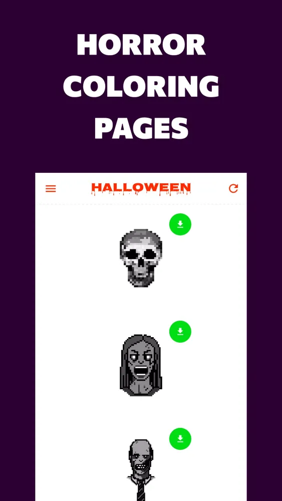 32 pixel: Halloween coloring Screenshots