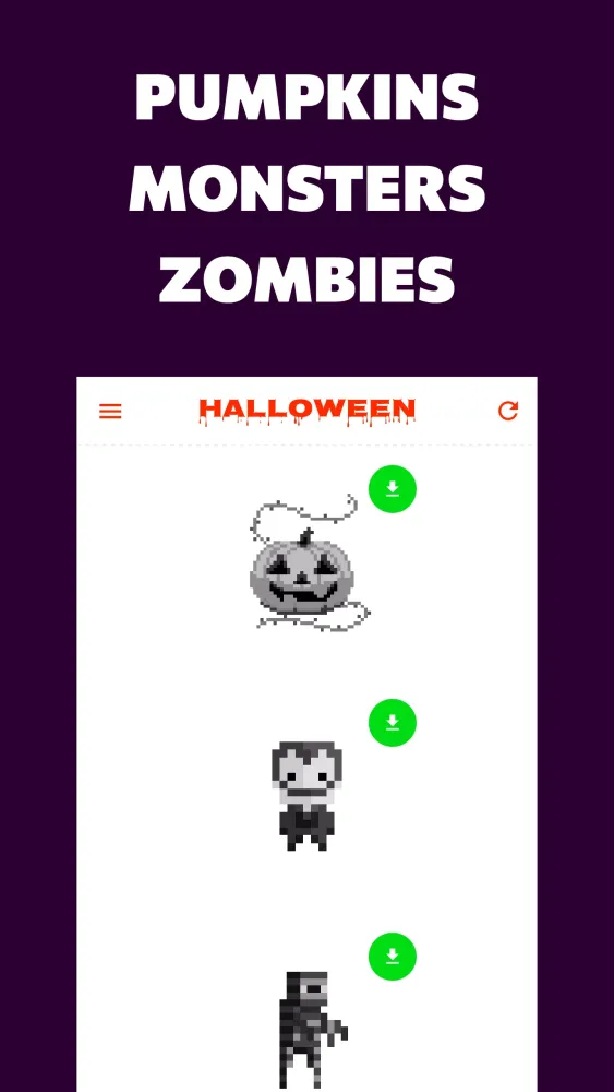 32 pixel: Halloween coloring Screenshots