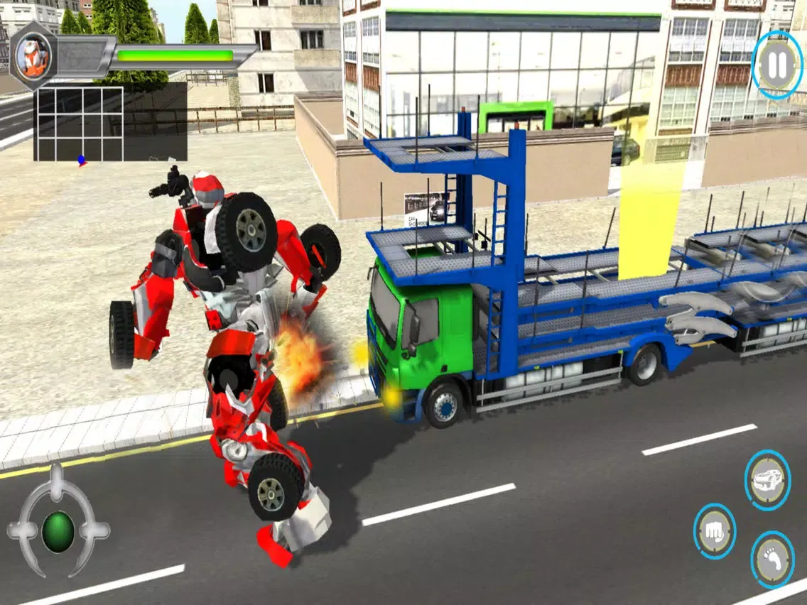 ภาพหน้าจอของ American Bike Superheros - Robot Transporter Truck iPad 