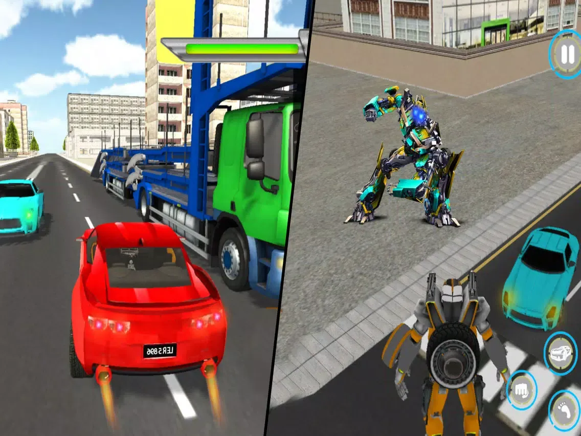 ภาพหน้าจอของ American Bike Superheros - Robot Transporter Truck iPad 