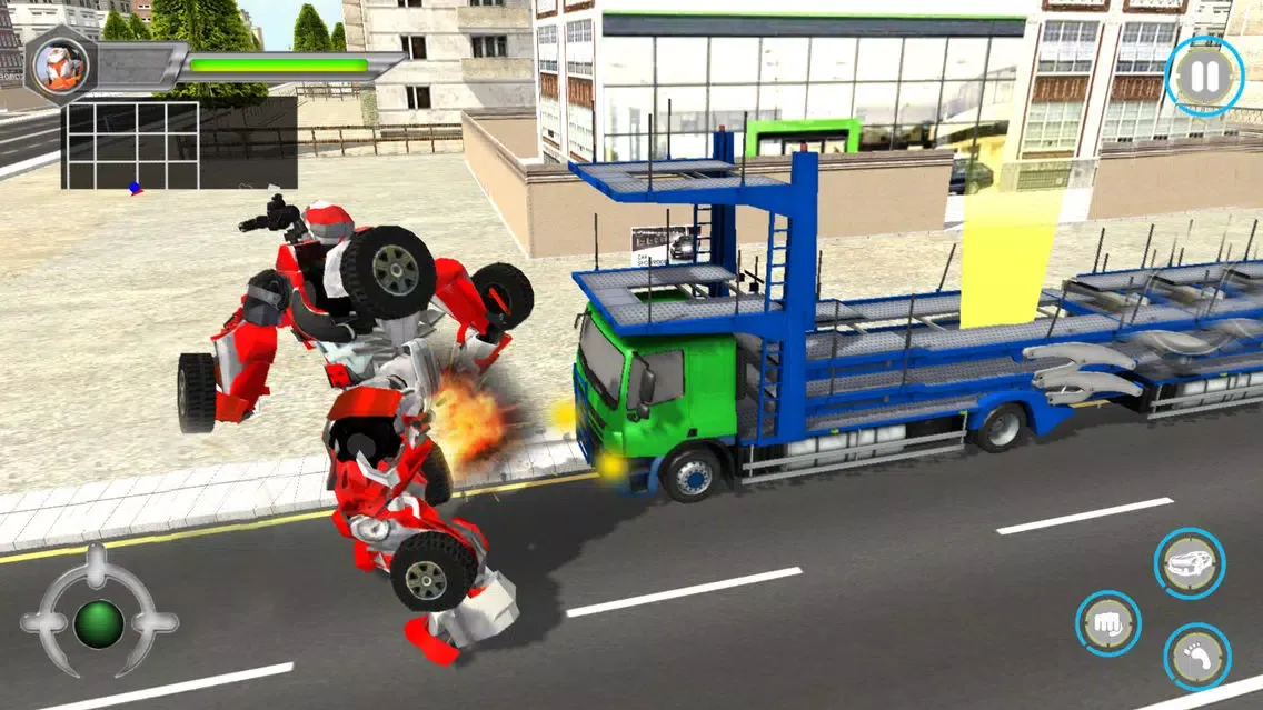 ภาพหน้าจอของ American Bike Superheros - Robot Transporter Truck