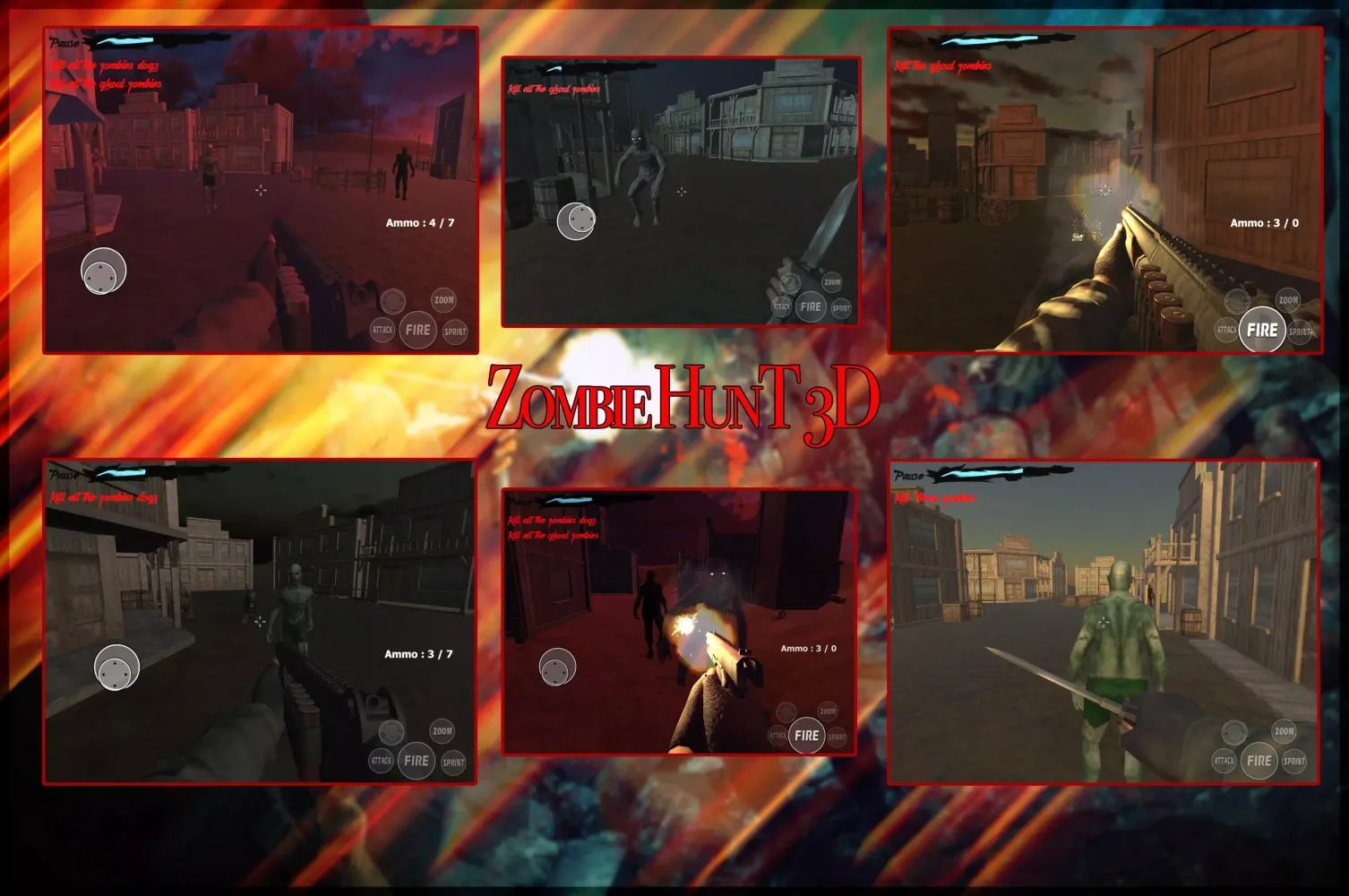 Zombie Hunt 3D Ekran Görüntüleri