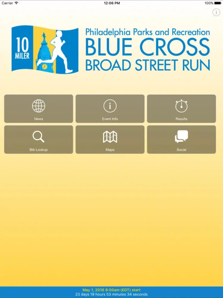 ภาพหน้าจอของ Blue Cross Broad Street Run iPad 