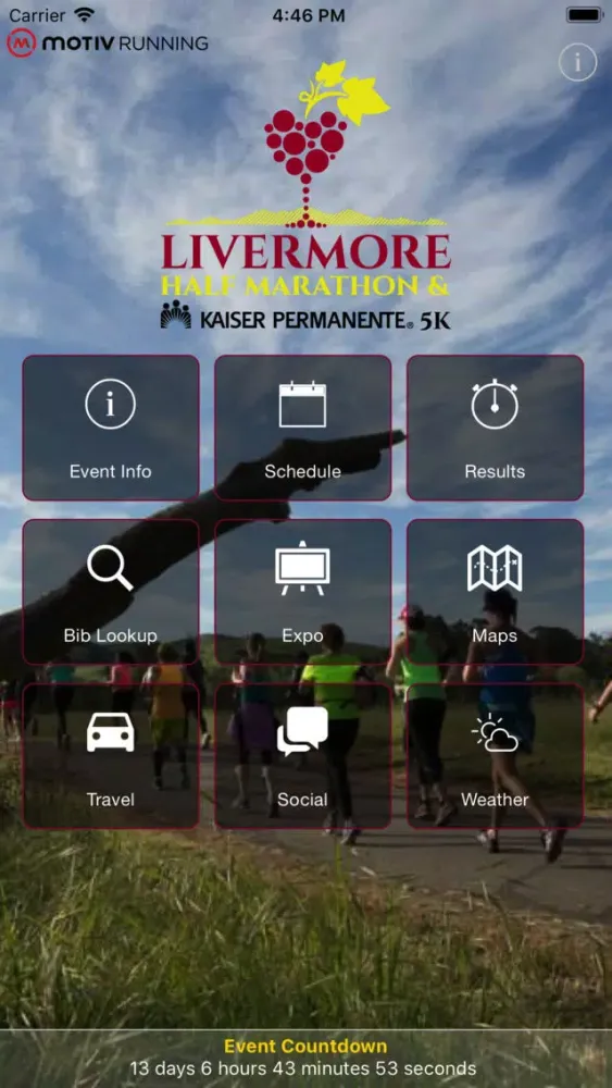 Tangkapan layar Livermore Half Marathon