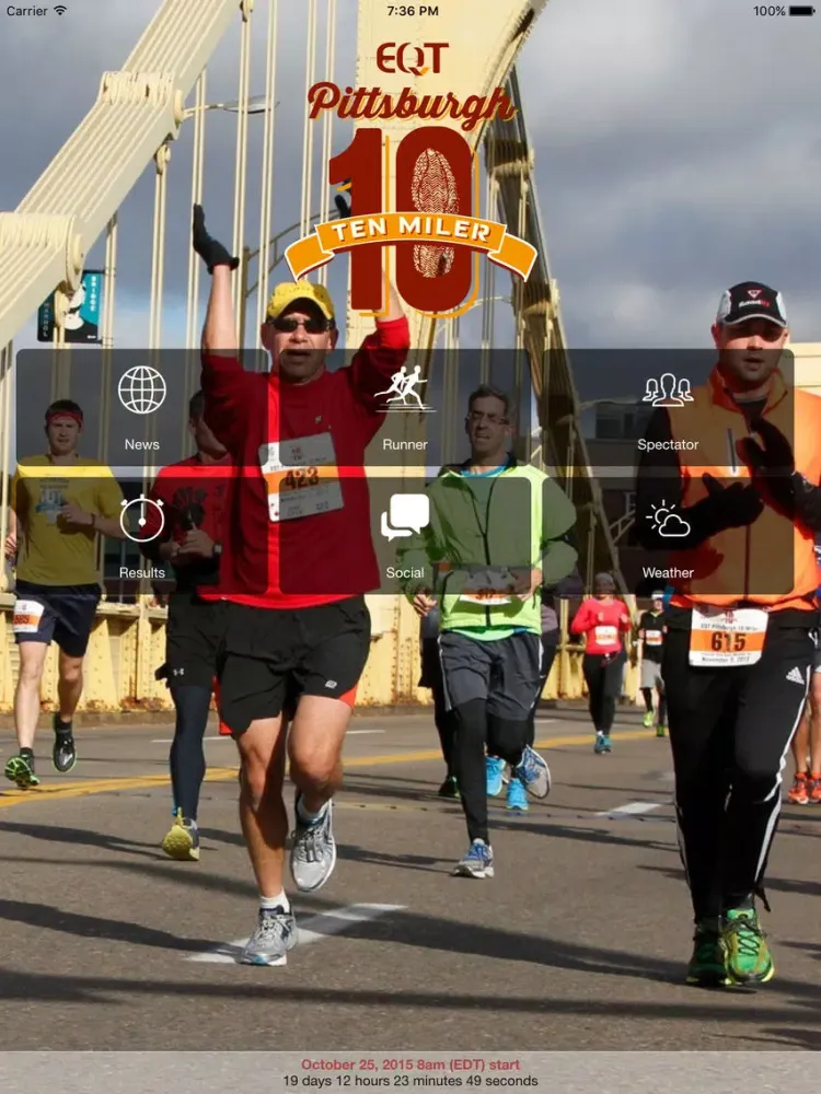 EQT Pittsburgh 10 Miler iPad  स्क्रीनशॉट