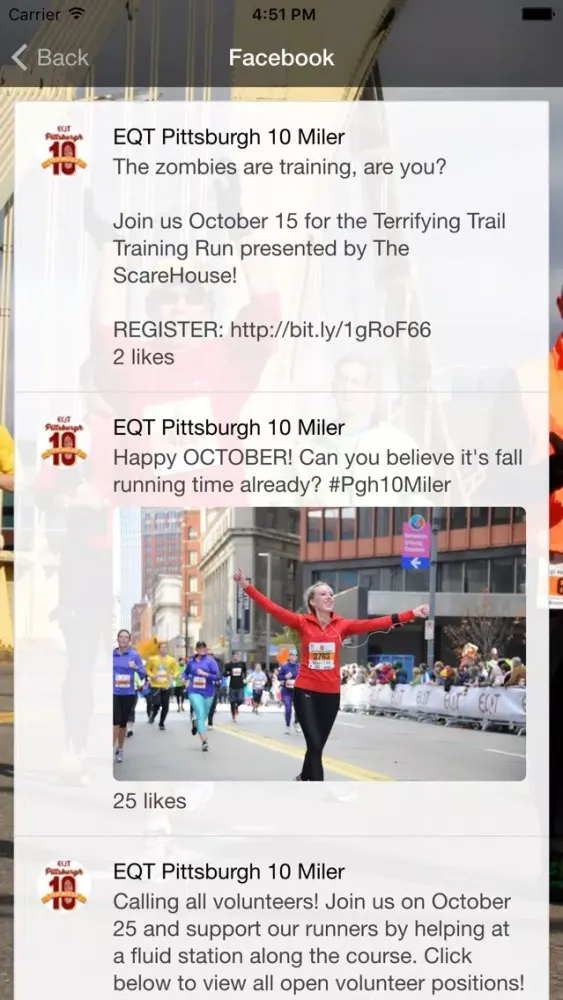 EQT Pittsburgh 10 Miler स्क्रीनशॉट