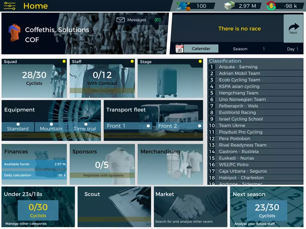 Live Cycling Manager 2 iPad  Screenshots