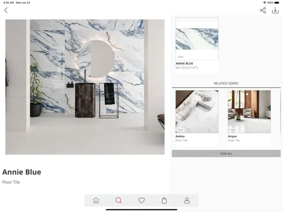 Tangkapan skrin Porcemall App iPad 