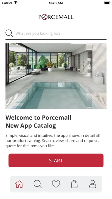 Tangkapan skrin Porcemall App