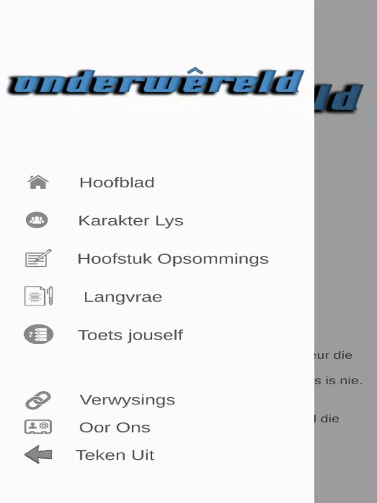 Zrzuty ekranu Onderwereld App iPad 
