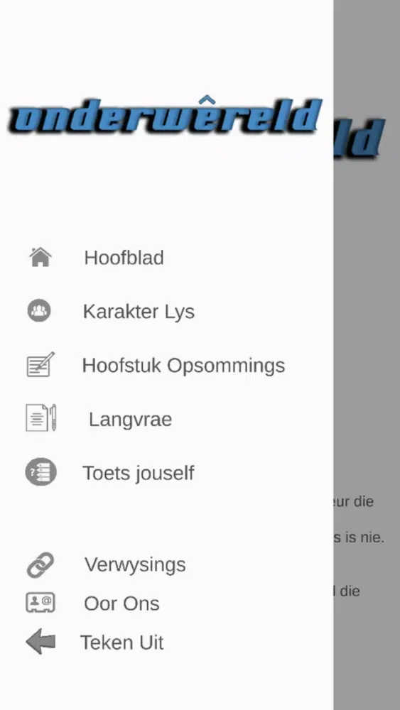 Zrzuty ekranu Onderwereld App