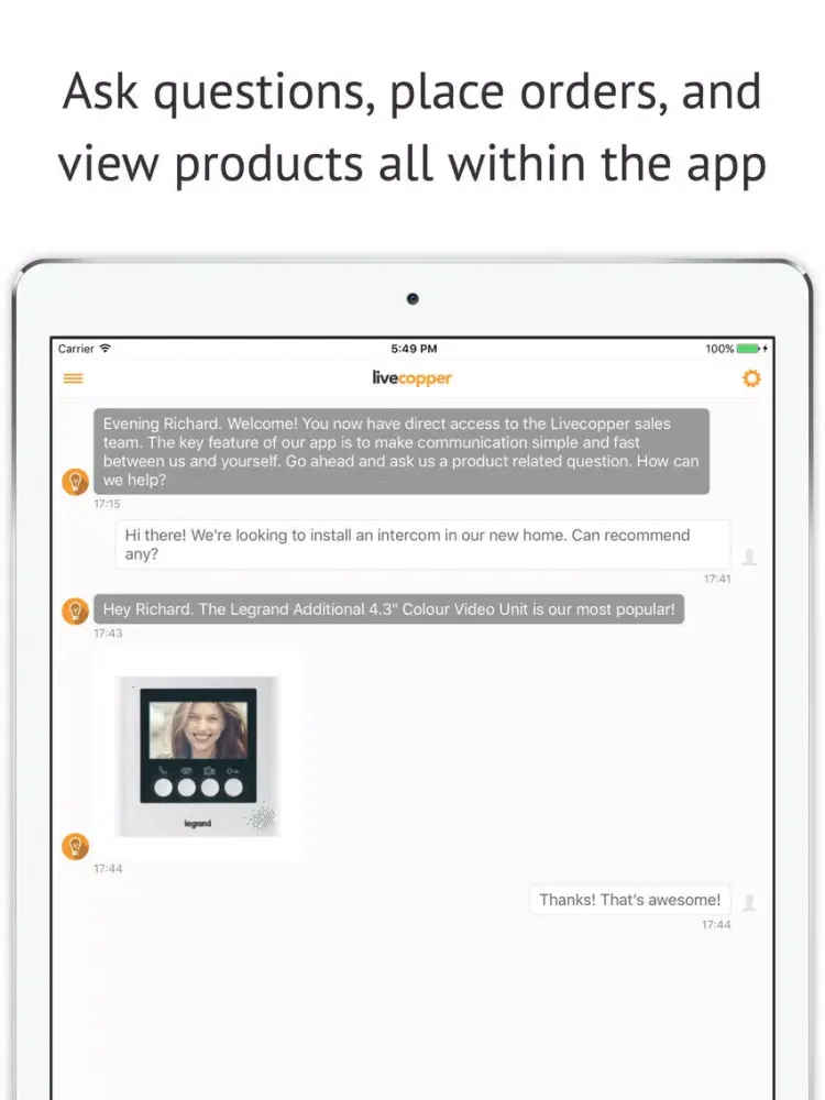 Zrzuty ekranu Livecopper iPad 