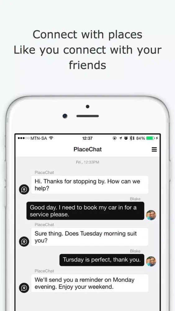 PlaceChat应用截图