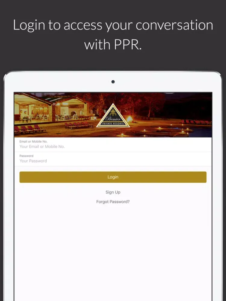 Premier Private Resorts iPad  Screenshots