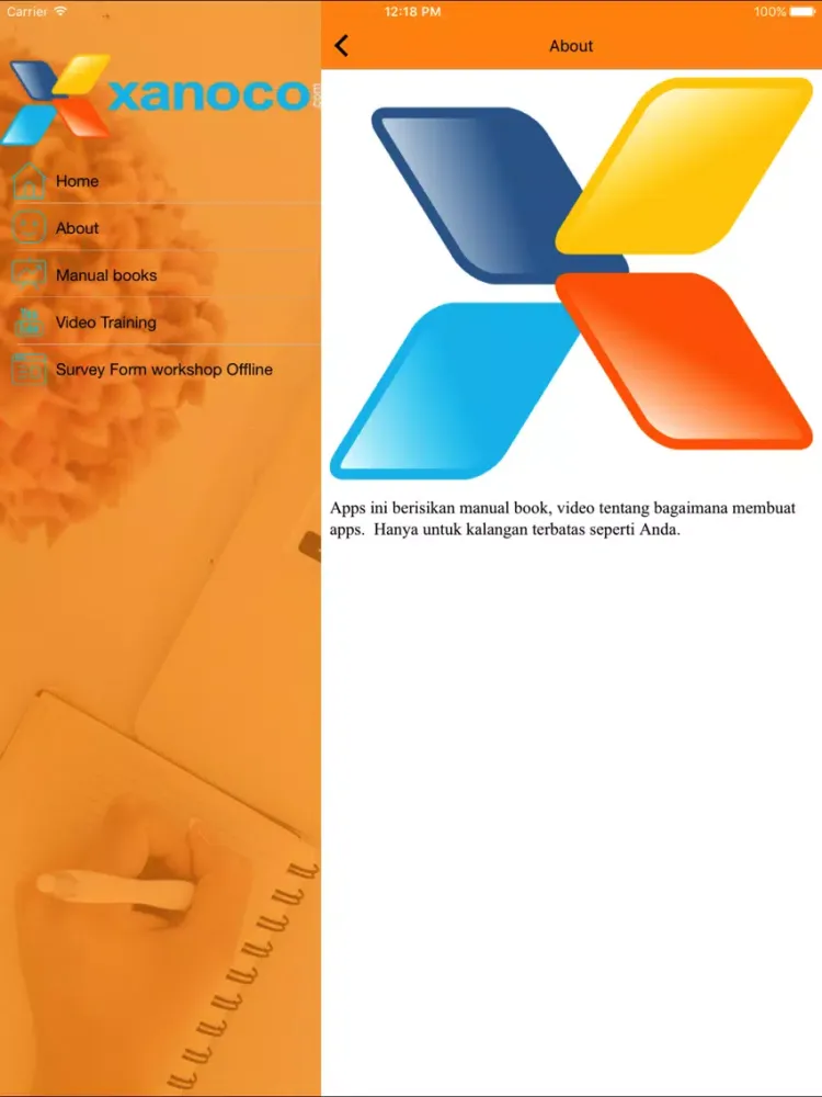 Xanoco Edu iPad  スクリーンショット