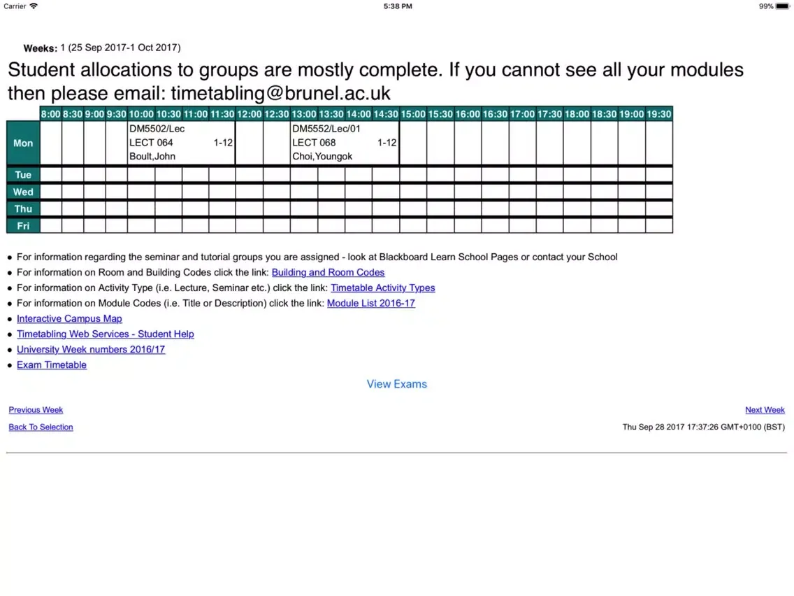 Capturas de pantalla de Brunel Timetables iPad 