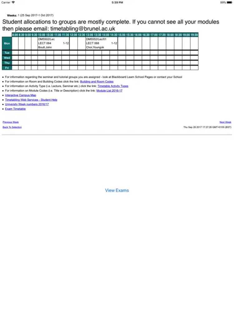 Capturas de pantalla de Brunel Timetables iPad 