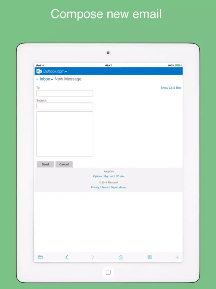 Safe web for Hotmail - protect your Microsoft live mail accounts iPad  Screenshots