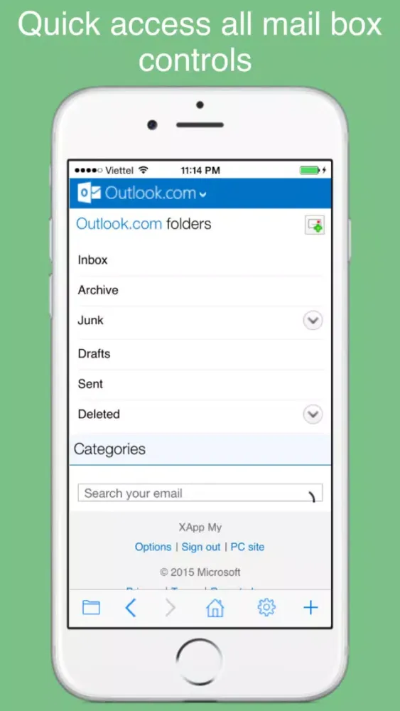 Safe web for Hotmail - protect your Microsoft live mail accounts Screenshots