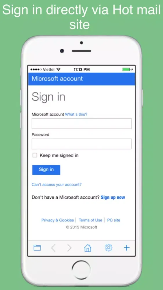 Safe web for Hotmail - protect your Microsoft live mail accounts Screenshots