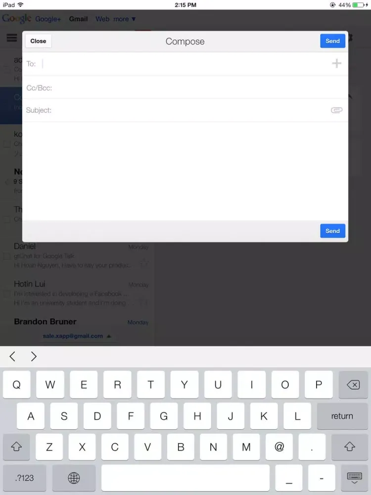 Safe Email for Gmail: secure, easy Google mail mobile app with passcode iPad  Screenshots