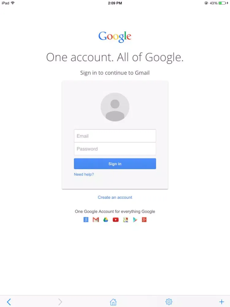 Safe Email for Gmail: secure, easy Google mail mobile app with passcode iPad  Screenshots