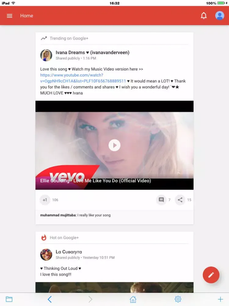 Safe web for Google Plus: secure and easy G+ mobile app with passcode. iPad  سکرین شاٹس