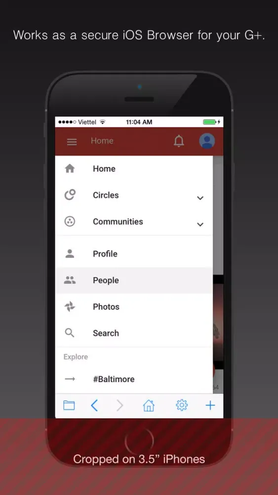 Safe web for Google Plus: secure and easy G+ mobile app with passcode. سکرین شاٹس