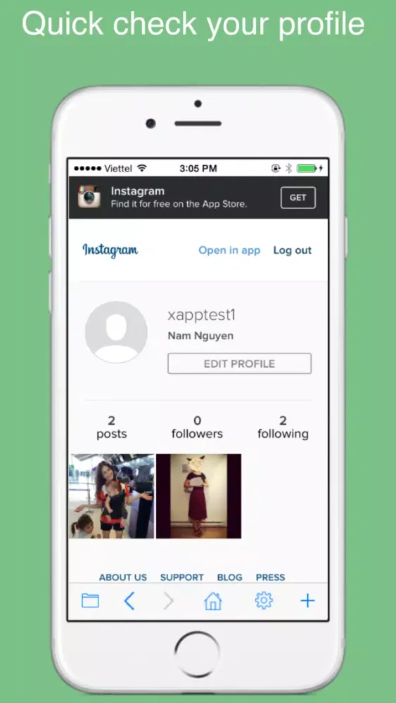 Safe web for Instagram - protect your Instagram with Passcode应用截图