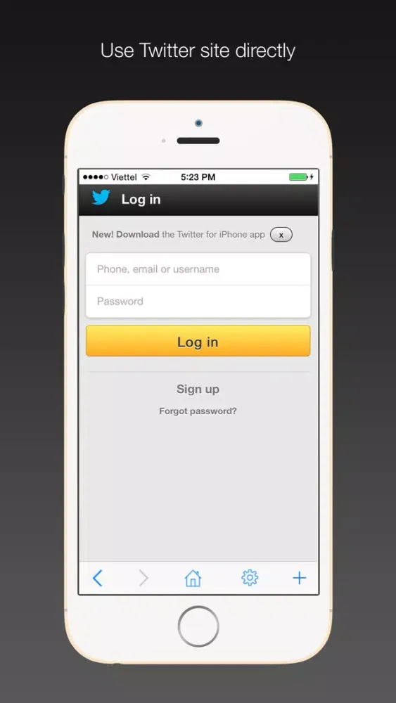 Safe web for Twitter: use native Passcode and Touch ID to protect your Twitter accounts Screenshots