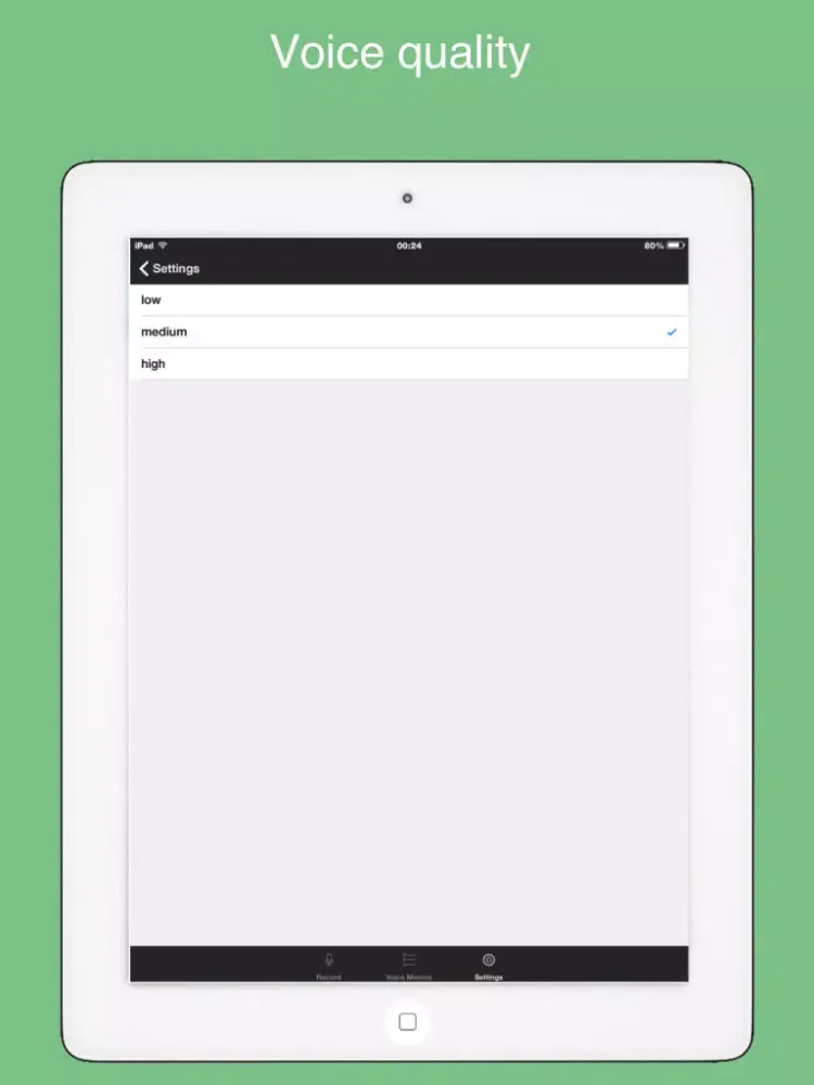 Tangkapan layar Voice Recorder (FREE) - voice memo, playback, share iPad 