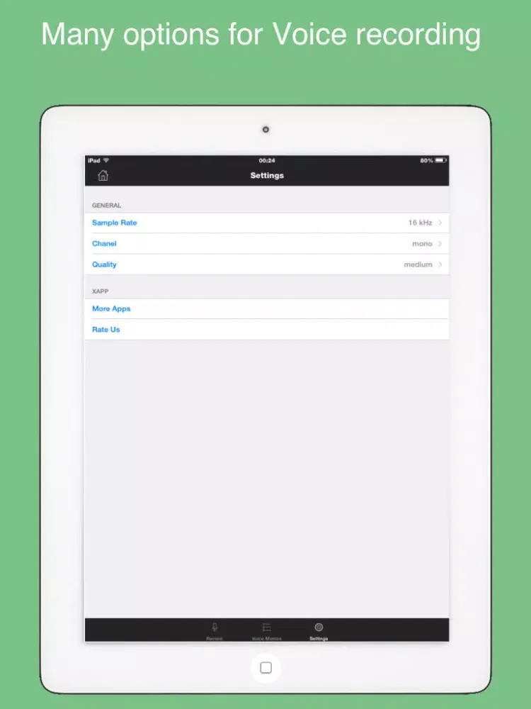 Tangkapan layar Voice Recorder (FREE) - voice memo, playback, share iPad 