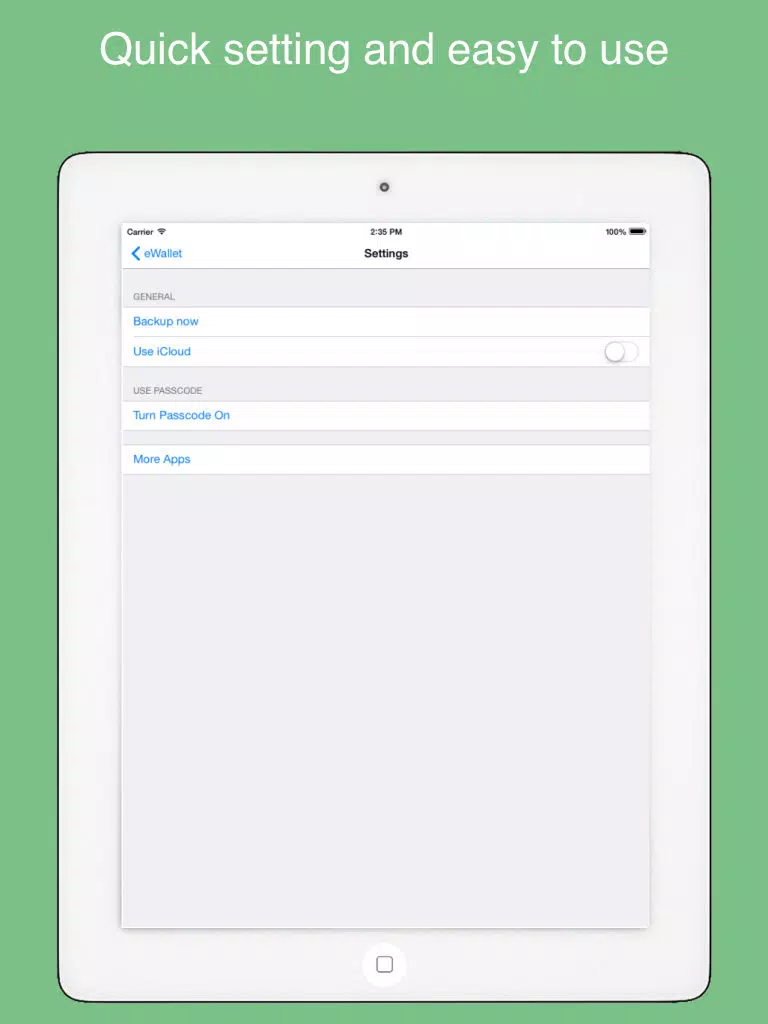 xWallet - smart wallet to protect privacy data iPad  Screenshots