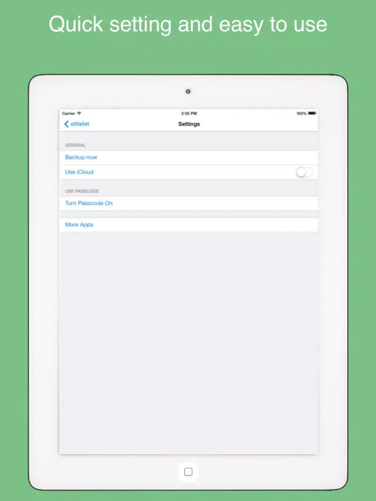 xWallet - smart wallet to protect privacy data iPad 应用截图