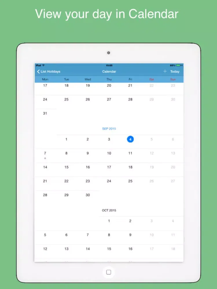 US Days - Remind holidays, special days, countdown to next event iPad  سکرین شاٹس