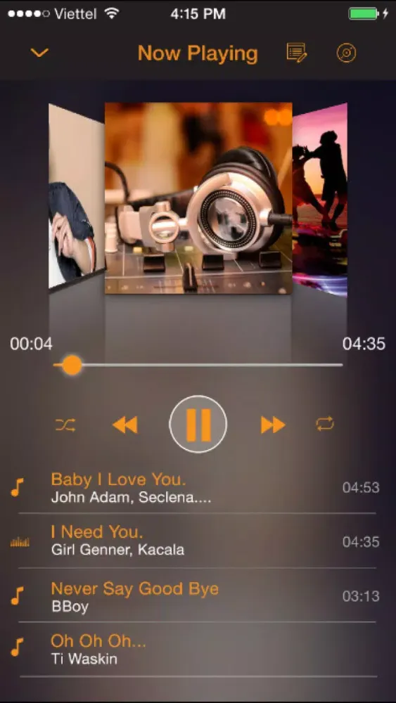 Tangkapan layar music player, video player