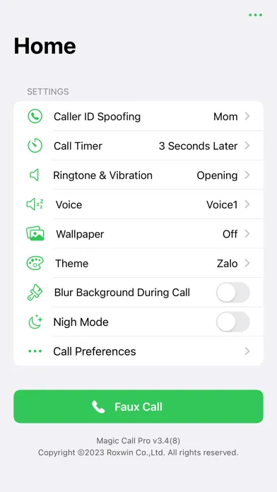 Magic Call Pro: Simulate Calls سکرین شاٹس