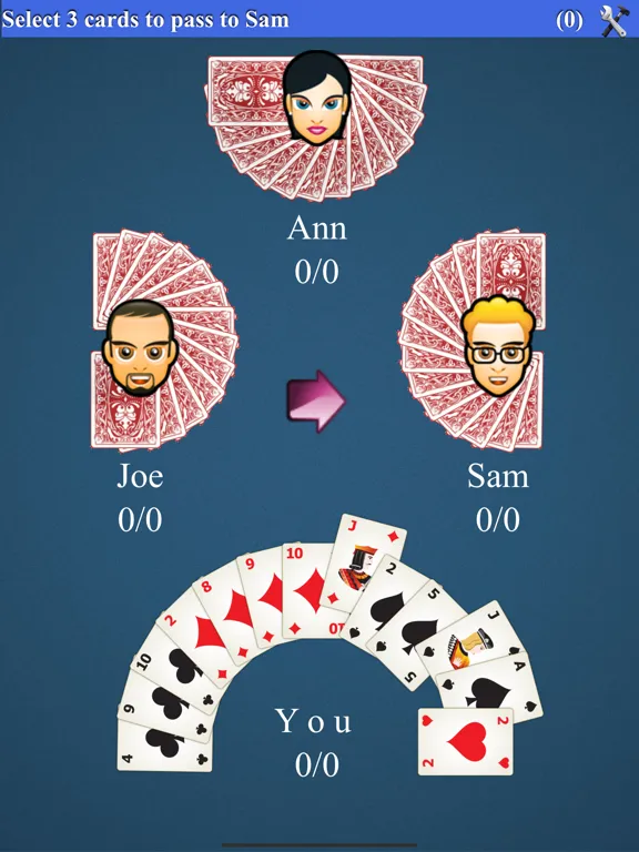 Ảnh chụp màn hình của Hearts Card Game* iPad 
