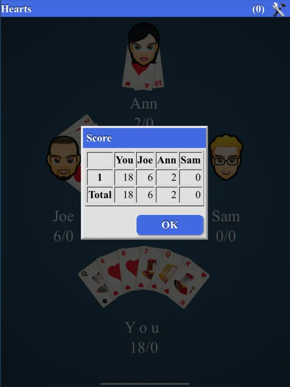 Ảnh chụp màn hình của Hearts Card Game* iPad 