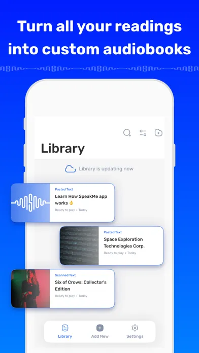 Capturas de tela do SpeakMe: Audio Text Reader