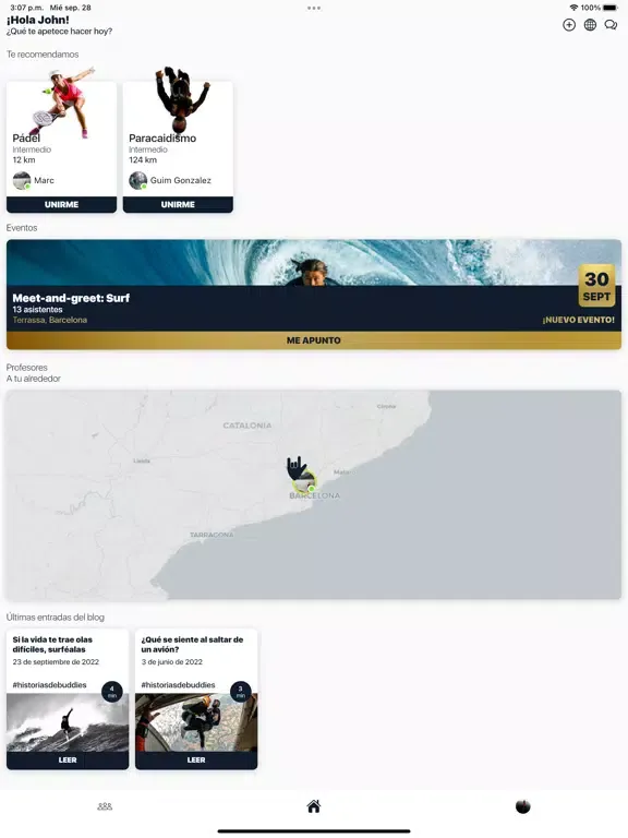 Sports Buddy App iPad  Screenshots