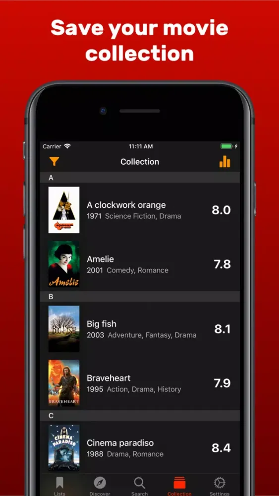 Movie Lists - Best listings Ekran Görüntüleri