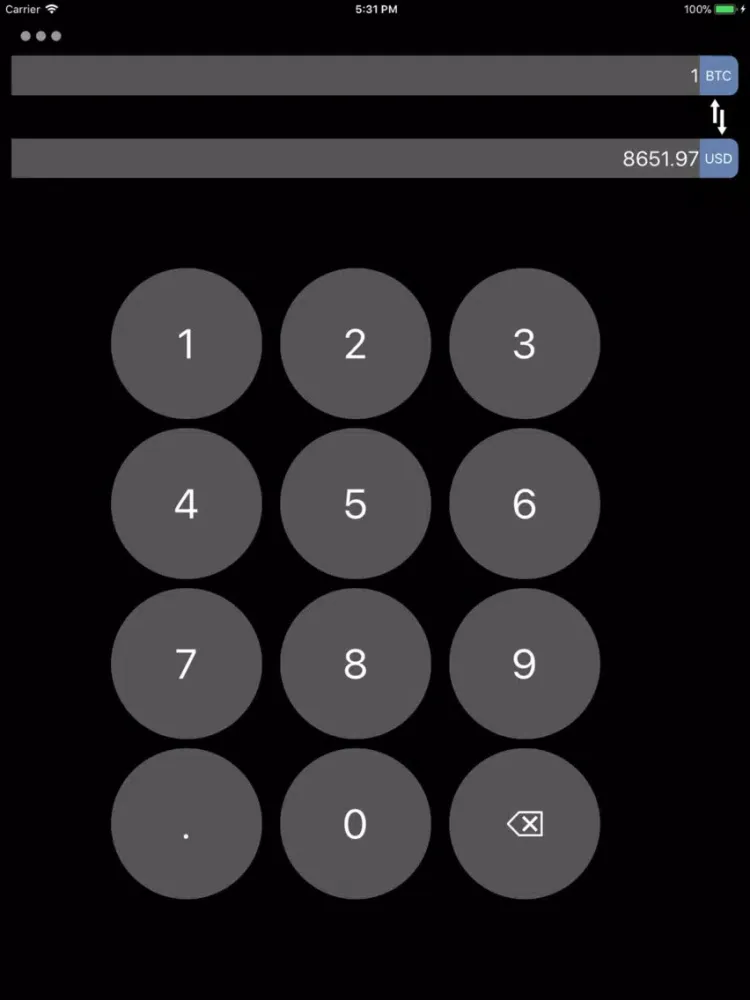 Bitcoin & Altcoin Converter iPad  Screenshots