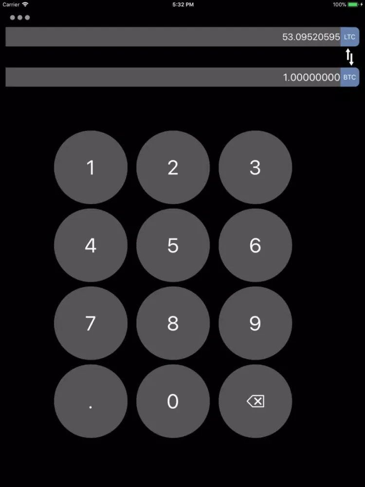 Bitcoin & Altcoin Converter iPad  Screenshots