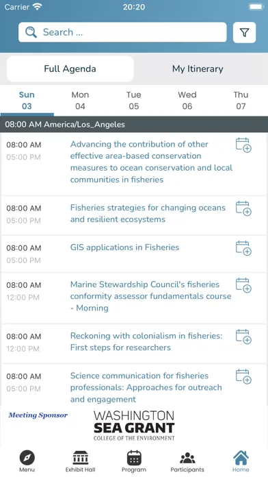 Captures d'écran de World Fisheries Congress 2024