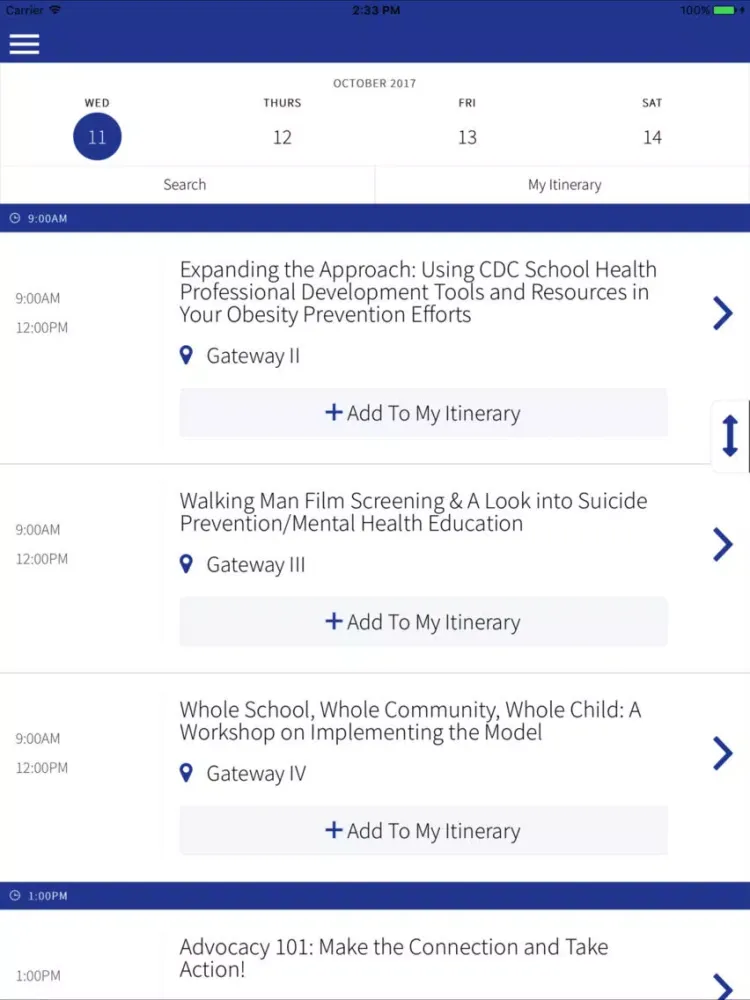 ASHA 2017 iPad  Screenshots