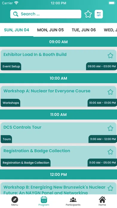 Capturas de tela do Canadian Nuclear Society App