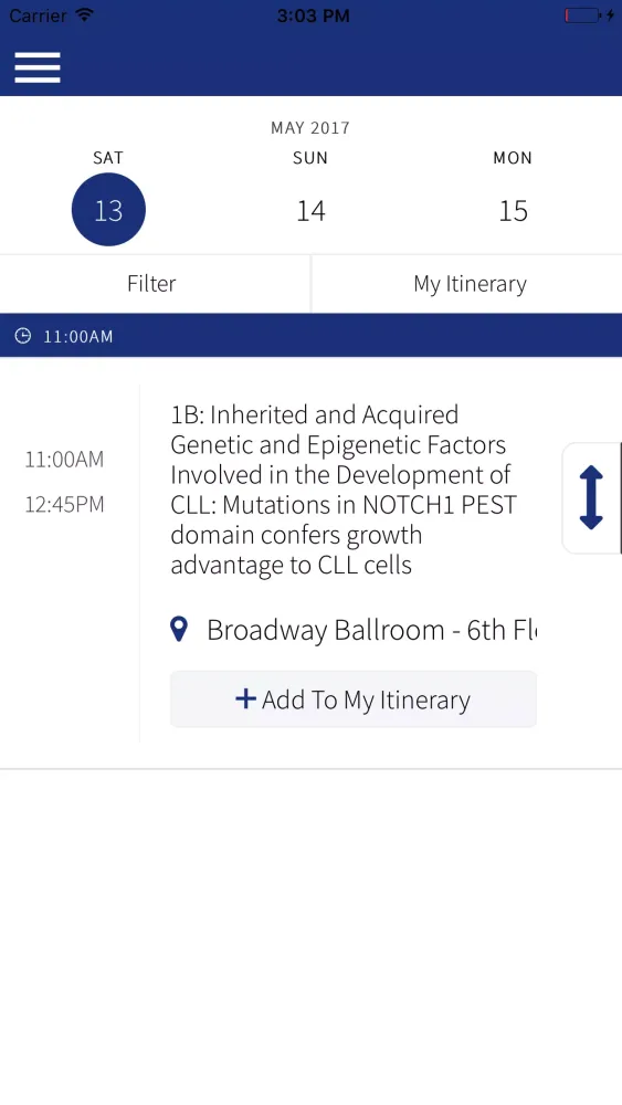 ภาพหน้าจอของ iwCLL 2017