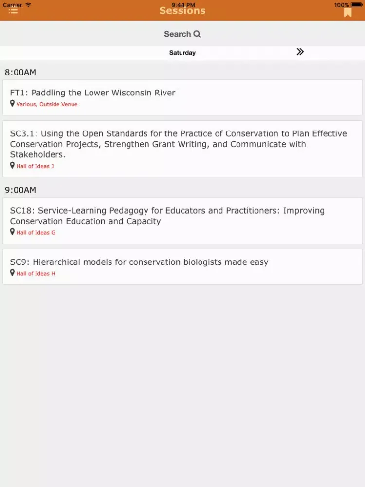NACCB 2016 iPad  Screenshots