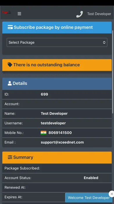 T-Way Network Subscriber Screenshots